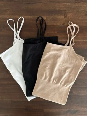 Skinnygirl Smoothers & Shapers Seamless Camisoles - White, Black & Nude Size XL